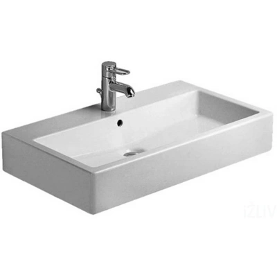 Umyvadlo Duravit Vero 80x47 cm otvor pro baterii, s přetokem 0454800000