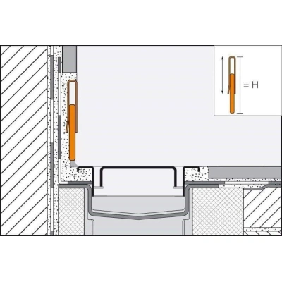 Stěnový profil Schlüter nerez 140 cm SPRA23EB140