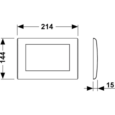 Ovládací tlačítko Tece Planus nerez chrom lesk 9240311