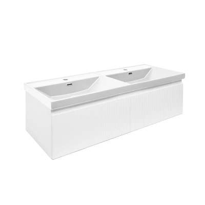 Koupelnová skříňka s umyvadlem SAT Evolution 118x30x44,8 cm bílá mat SATEVO120WMU4