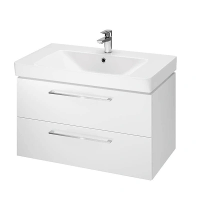 Koupelnová skříňka s umyvadlem Cersanit MILLE,LARA 79,4x45,2x44,7 cm bílá lesk S801-338-DSM
