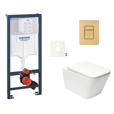 Závěsný wc set do lehkých stěn / předstěnová montáž Swiss Aqua Technologies Infinitio SIKOGRSIN12SCGN0