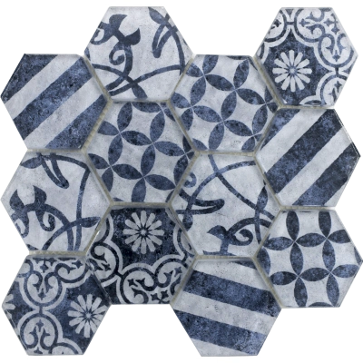 Skleněná mozaika Premium Mosaic azul 26x30 cm mat PATCHWORK73AZ